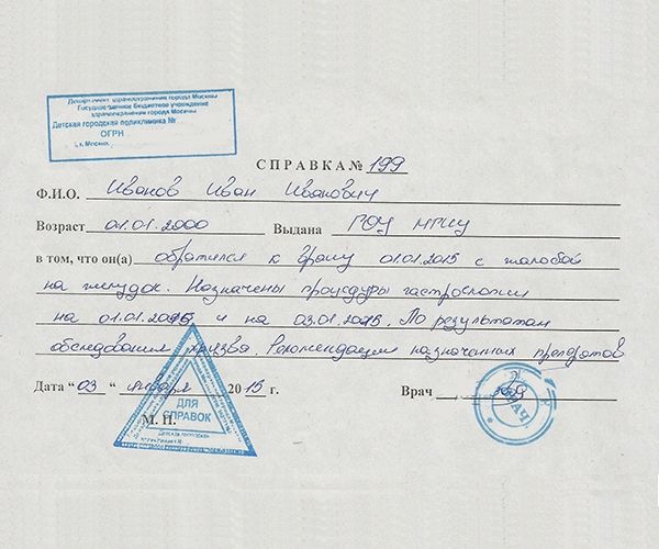 spravka-o-gastroskopii Справка ФГДС/ЭФГДС (гастроскопия)